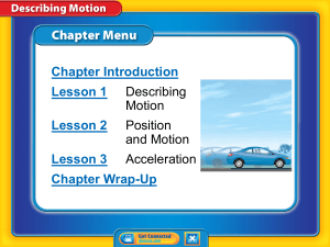 2. Describing Motion