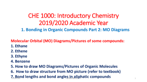 Bonding in Organic Compounds -Organic Compounds