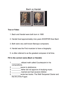 Bach vs Handel