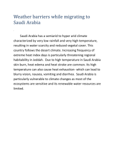 Weather barriers while migrating to Saudi Arabia