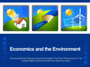 Economics and the Environment - Chapter 1