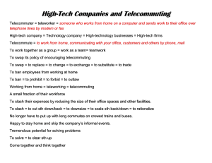 High-Tech Companies and Telecommuting