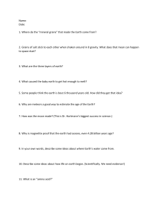 Birth of the Earth video worksheet