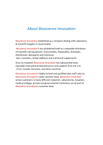 About Bioscience Innovation