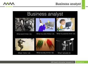 Business Analysis and other roles