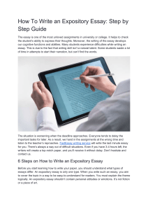 How To Write an Expository Essay  Step by Step Guide