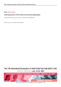 Unemployment of the built environment graduates