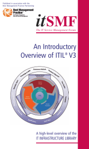 ITIL Version 3 Pocket Intro Overview