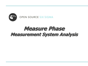 4 measure - measurement system analysis Paul MBA Class week 2