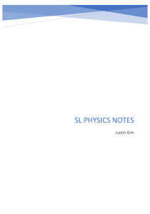 Physics notes for the IB full Sl curriculum