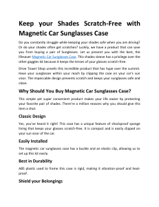 Magnetic Car Sunglasses Case