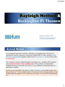 07-c Rayleigh Method & Buckingham Pi Theorem 2