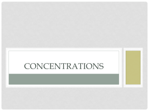 Mixtures and Concentrations