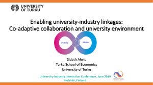 Enabling University-industry links