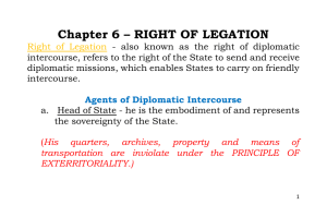 Chapter 6 - Right of Legation