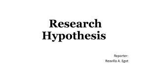 Research Hypothesis