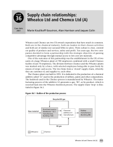 Case study - wheatco and chemco part A