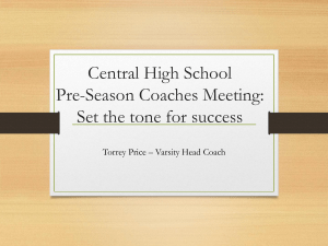 Pre-season Coaches Meeting