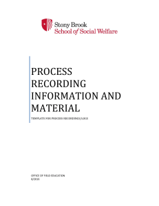 Field Education process record template 2016