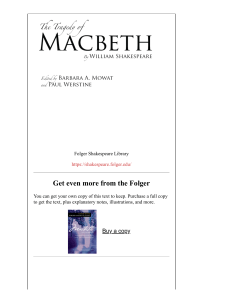 macbeth PDF FolgerShakespeare
