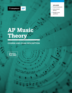 ap music theory course and exam description