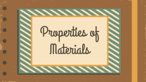1st GP Science 5 - L1 Properties of Materials I