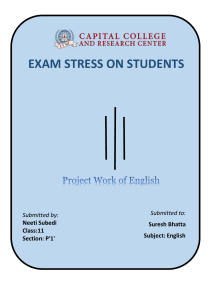 Exam stress on students