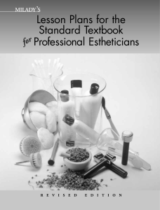 Lesson Plans for Milady's Standard Textbook for Professional Estheticians ( PDFDrive )