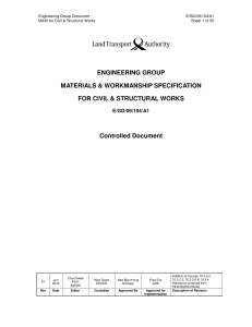 LTA Materials & Workmanship Specification 
