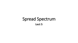 Wireless Network Lect 5 Spread Spectrum