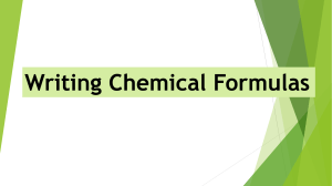Writing Chemical Formula