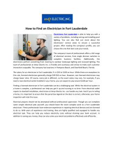 How to Find an Electrician in Fort Lauderdale