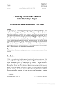 [15734218 - Asian Medicine] Conserving Tibetan Medicinal Plants in the Khawakarpo Region