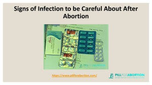 Signs of Infection to be Careful About After Abortion