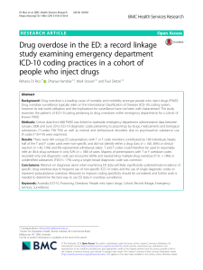 Drug Overdose in the ED ICD 10 linkage