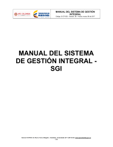 manual sistema de gestion Integral modelo
