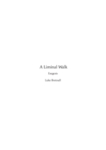 A Liminal Walk Exegesis