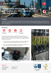 On-line PD Testing and Location of a 5 km 33 kV cable for a Metro Light Rail System