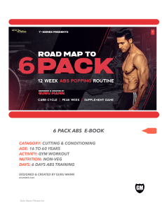 6 PACK Workout and Nutrition Plan E-Book by Guru Mann