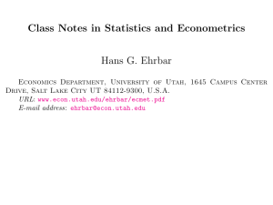 Class Notes in Statistics and Econometrics