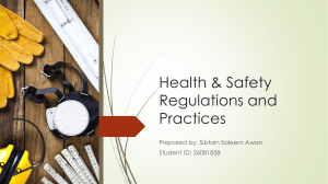 final Health & Safety Regulations and Practices