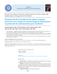BREGLIANO G 2020 Disminución de la incidencia de RCP en cirugía de catarata luego de entrenamiento para residentes