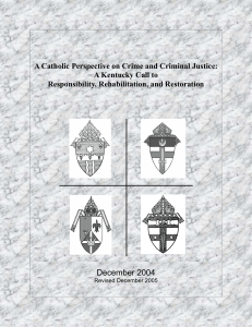 A Catholic Perspective on Crime and Criminal Justice