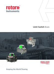 Rotork Soldo Control SP Limit Switch Box In India | PDF |  Cataloge | YTC INDIA