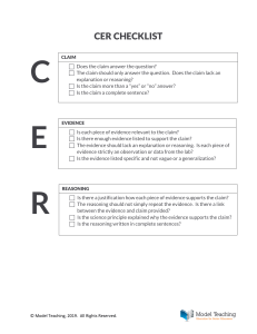 CER-Checklist