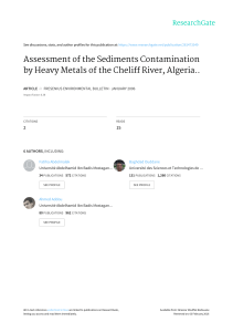 Assessment of the Sediments Contaminatio