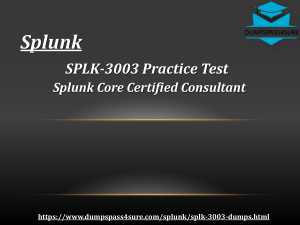 Latest Online SPLK-3003 Dumps - Approved By Pass4sure Splunk | Dumpspass4sure.com