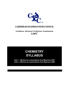 CAPEChemistry syllabus