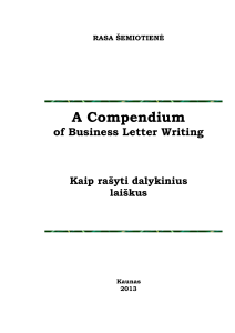 Compendium of Business Letter Writing