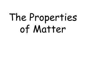 Properties of Matter Presentation
